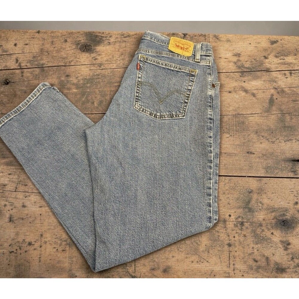 Women’s Vintage Levi's 550 Red Label Relaxed Straight Blue Denim Jeans Size 14M